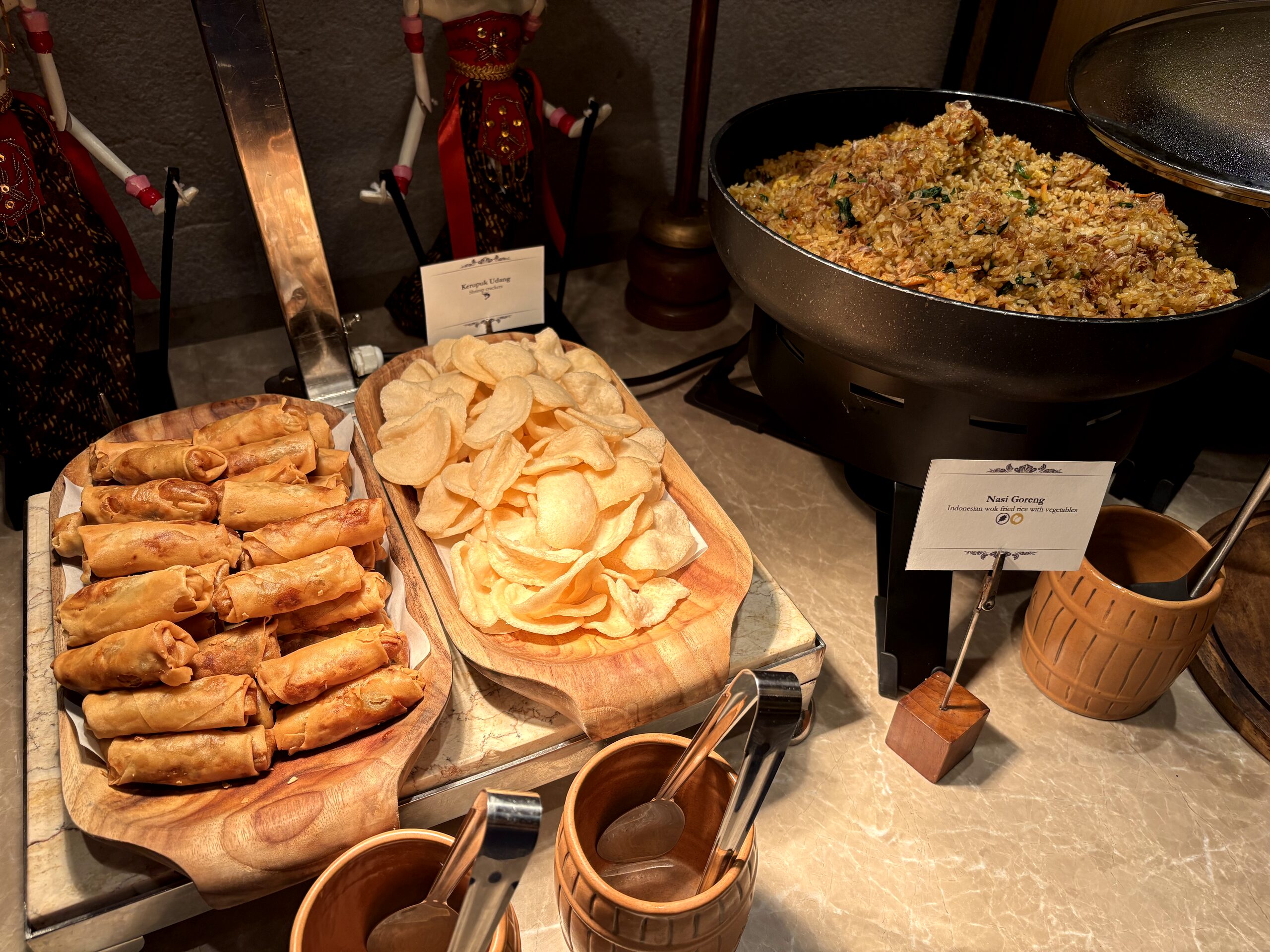 SEGARAの朝食会場KARANG・ビュッフェ台
