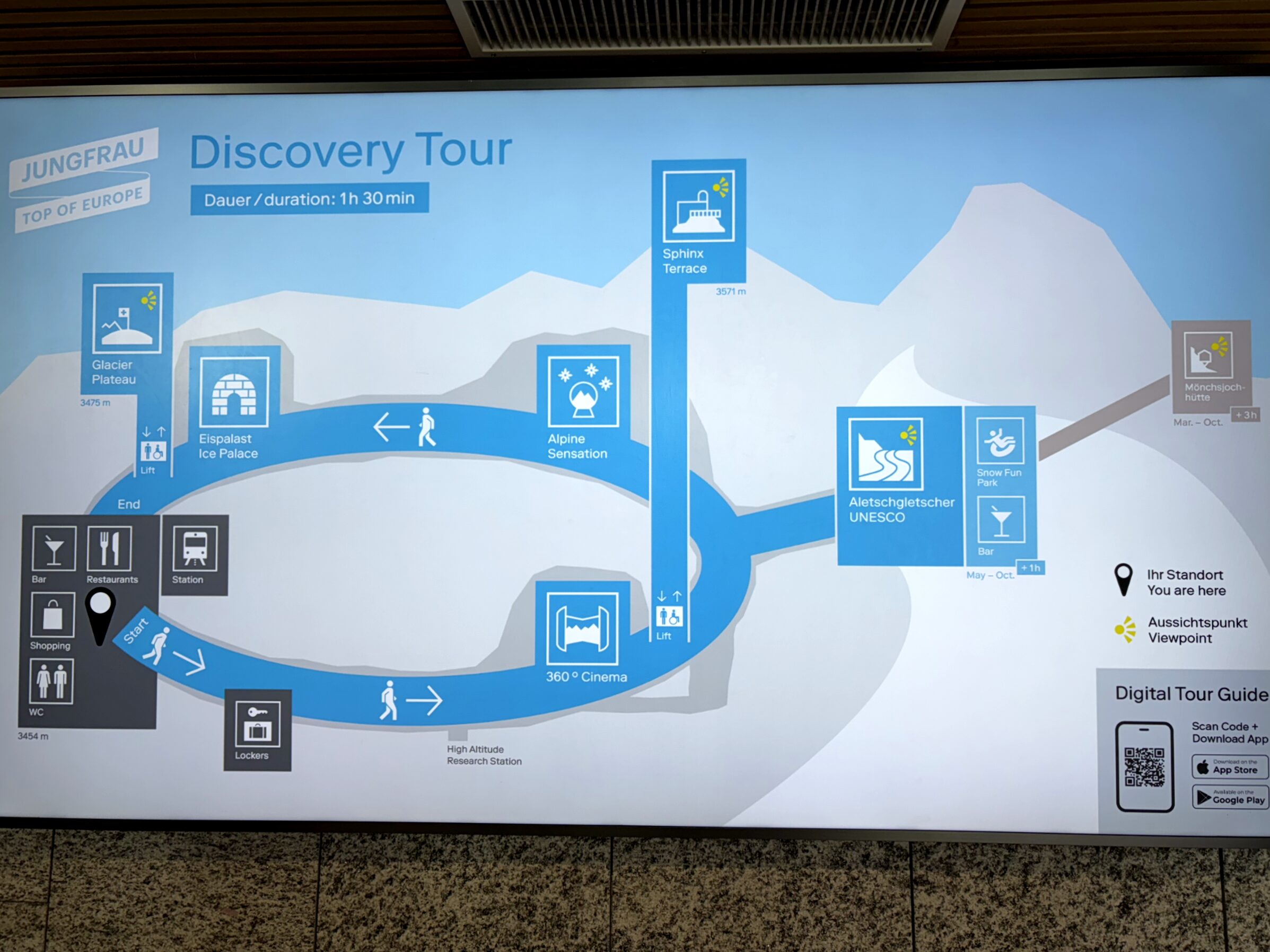 ユングフラウヨッホ駅MAP
